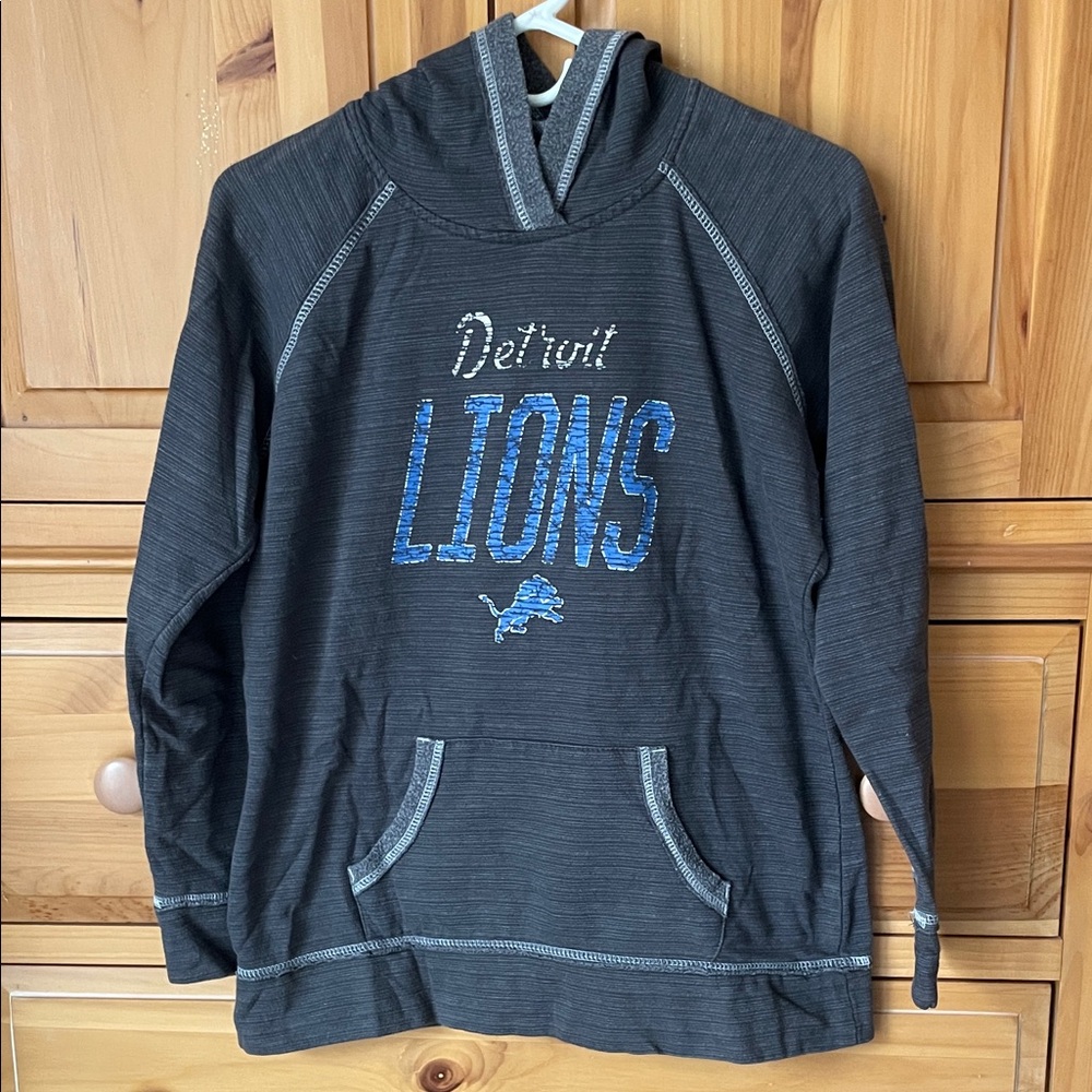NFL Detroit Lions Team Apparel Women's Gray pullover Hoodie